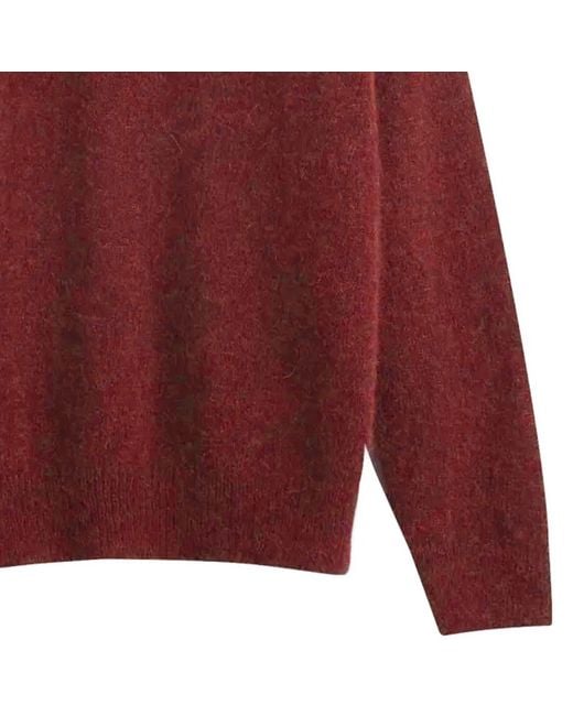 Universal Works Red Lyon Crew Alpaca Knit for men