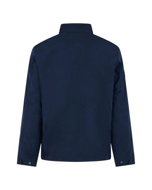 Aquascutum Blue Lamina Mock Neck Jacket for men
