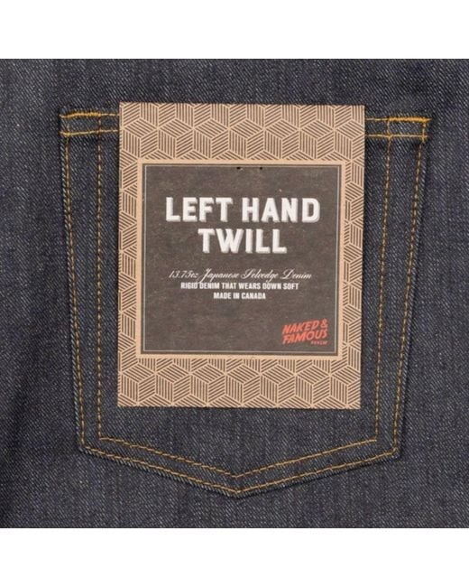 Naked & Famous Gray True Guy Left Hand Twill for men
