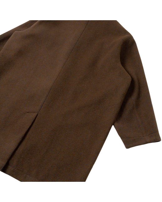 Universal Works Brown Wool Tweed Mix Stan Coat for men