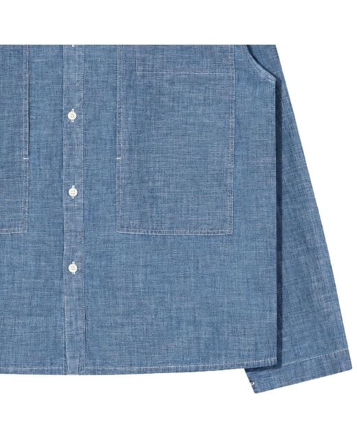YMC Blue Trapper Shirt for men