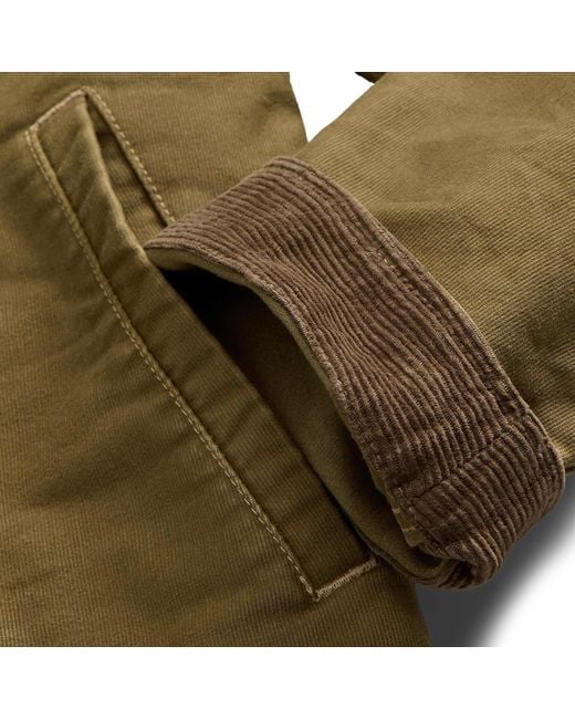 RRL Green Corduroy-Collar Cotton Deck Jacket for men