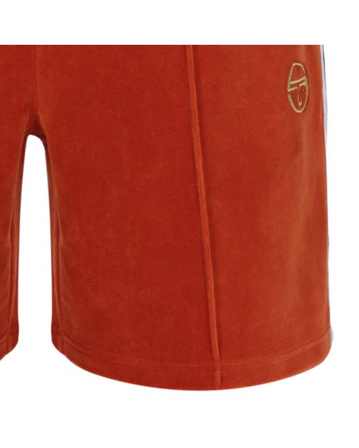 Sergio Tacchini Red Monte Velour Shorts for men