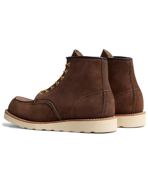 Red Wing Brown Classic Moc Toe Boots for men