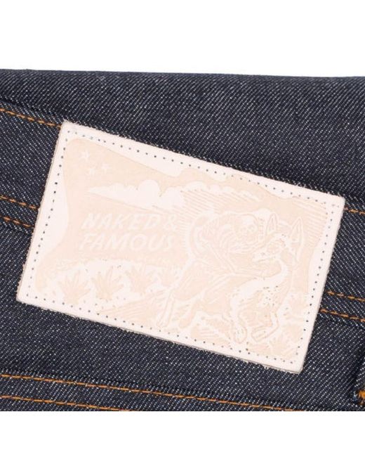 Naked & Famous Black Weird Guy Dia De Los Muertos Selvedge for men