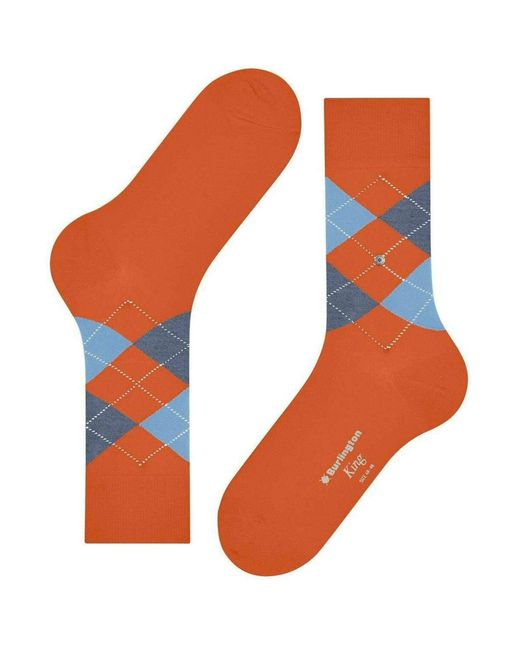 Burlington Orange King Socks for men