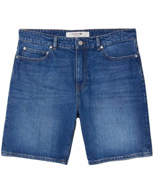 Lacoste Blue Straight Fit Bermuda Shorts for men