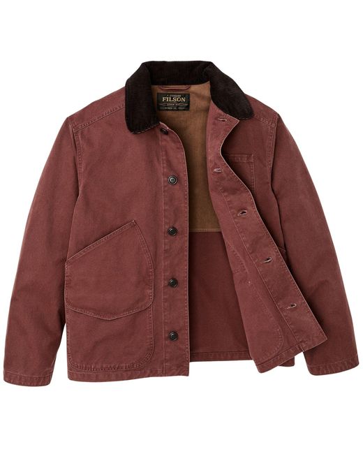 Filson Red Canvas Outfitter Jacket for men