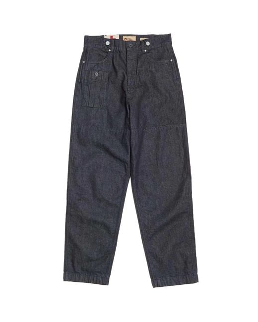 Nigel Cabourn Blue 6 Pocket Pants for men
