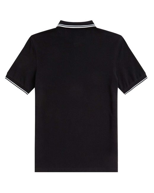Fred Perry Black M3600 Twin Tipped Polo Shirt for men
