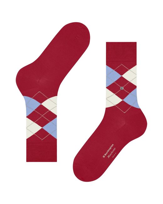 Burlington Red Manchester Socks for men