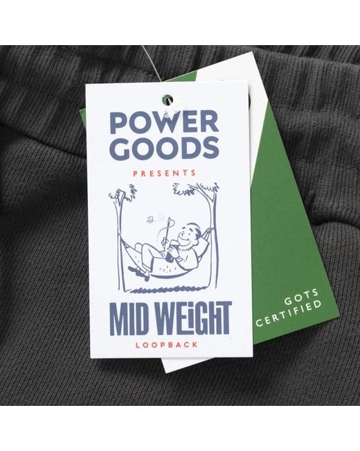 Power Goods Gray Loopback Sweat Shorts for men