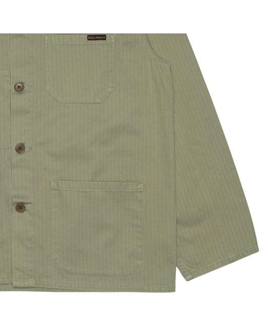 Nudie Jeans Green Buddy Chore Jacket for men