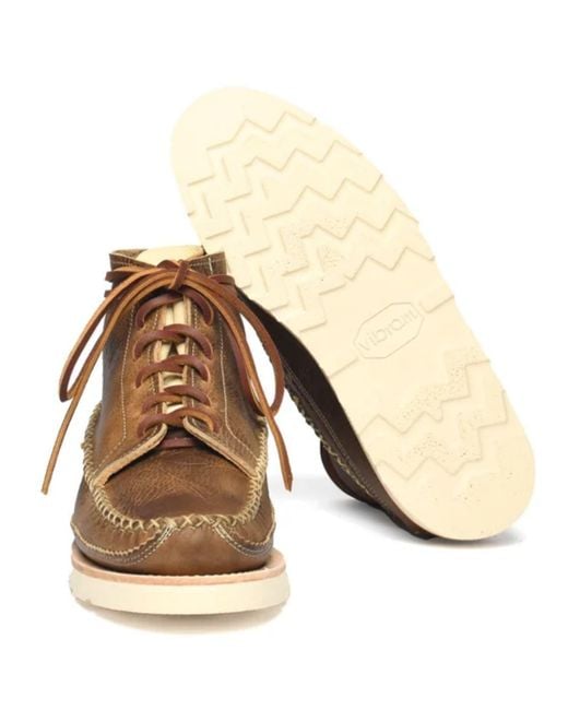 Yuketen Brown All Handsewn Maine Guide 6 Eye Db Boots for men