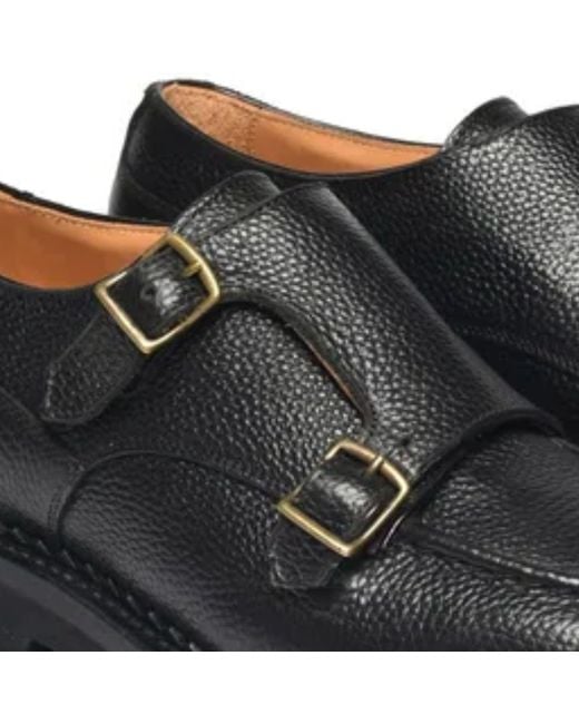 Yuketen Black Double Monk Strap for men