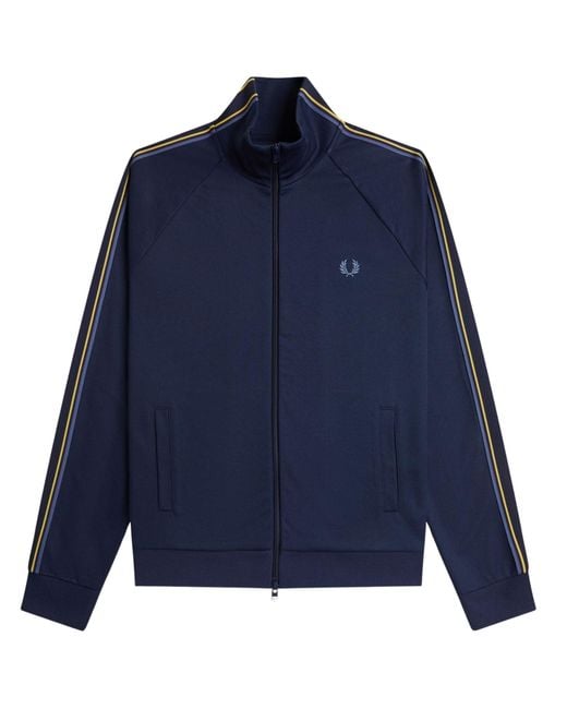 Fred Perry Blue Tramline Tape Track Jacket for men