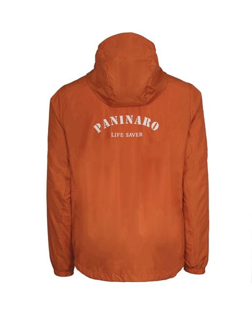 Paninaro Orange Life Saver Hooded Jacket for men