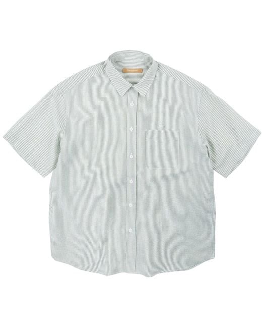 FRIZMWORKS Blue Og Stripe Seersucker Shirt for men