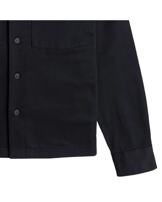 Fred Perry Black Twill Overshirt for men