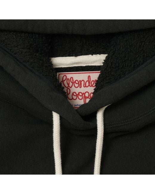 Wonder Looper Black Pullover Hoodie Super Looper French Terry for men