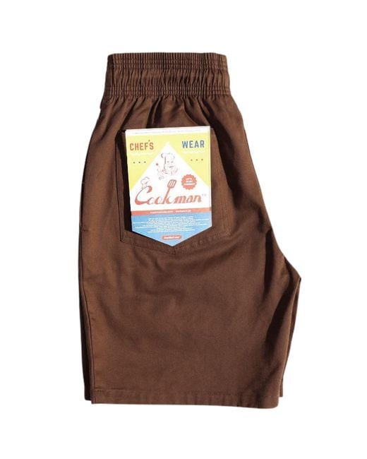 Cookman Brown Chef Shorts for men