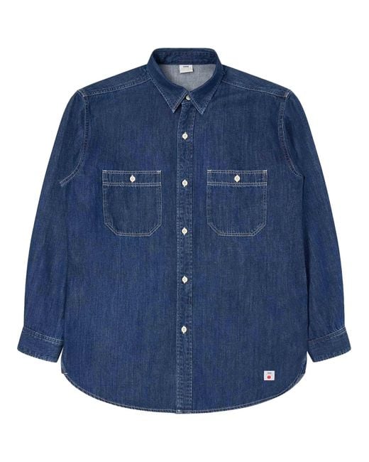 Edwin Blue Denim Work Shirt for men