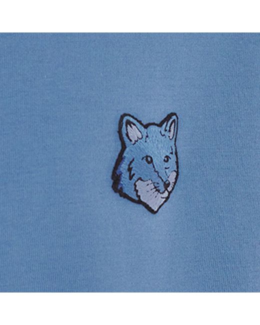 Maison Kitsuné Blue Bold Fox Head Oversized T-shirt for men