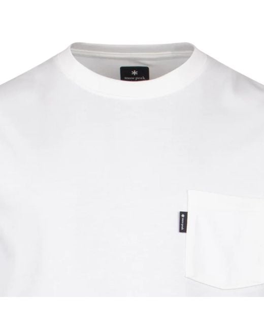 Snow Peak White Pocket T-Shirt for men
