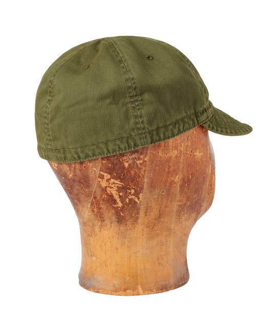 RRL Green Herringbone Twill Service Cap for men