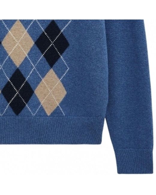 Pringle of Scotland Blue Argyle Jumper for men