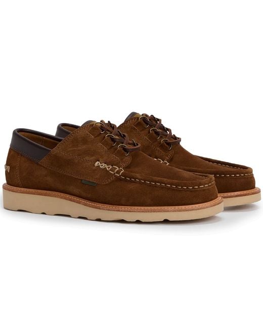 Barbour Brown Murtun Moccasin Shoes for men