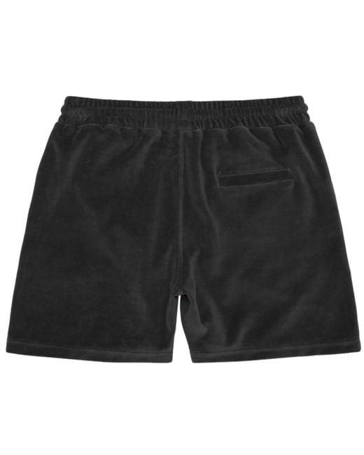 Oas Black Velour Shorts for men
