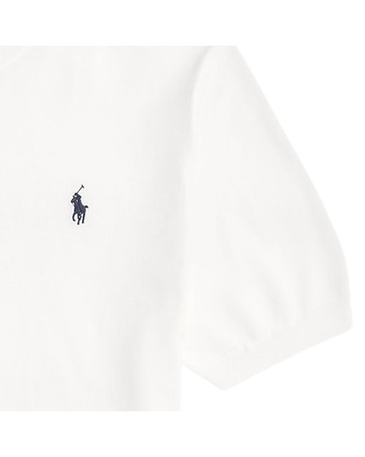 Polo Ralph Lauren White Cotton Crewneck Short Sleeve Jumper for men