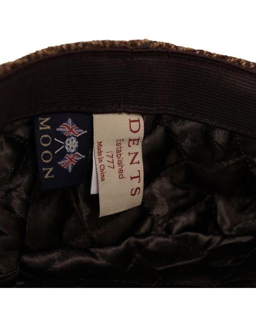 Dents Brown Abraham Moon Flat Cap for men