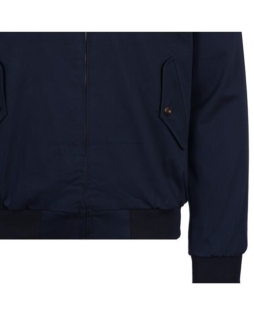real hoxton Blue Harrington Jacket for men
