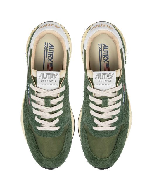Autry Green Reelwind Low Sneakers Suede for men