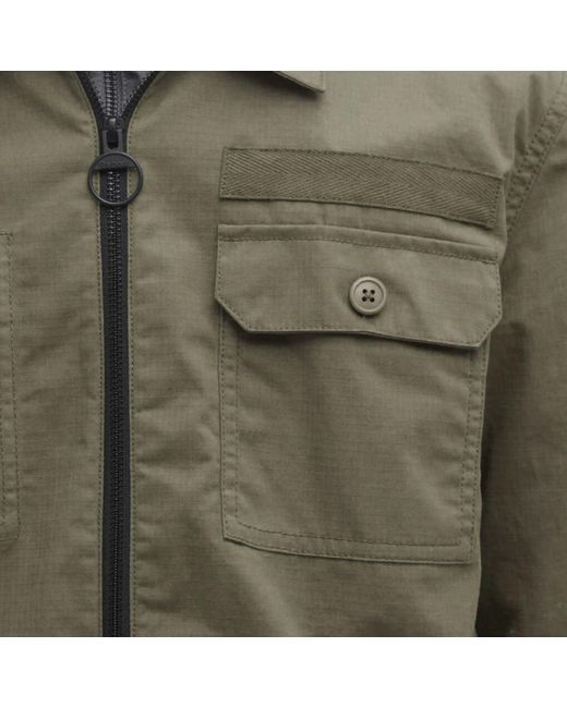 Barbour Green Crail Wax Ripstop Overshirt for men