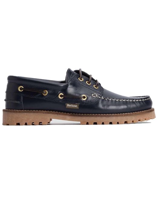 Barbour Blue Re-Engineered Deck Boat Shoes for men