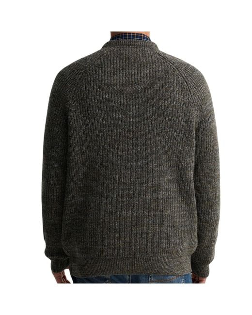 Barbour Gray Horseford Crew Neck Jumper for men