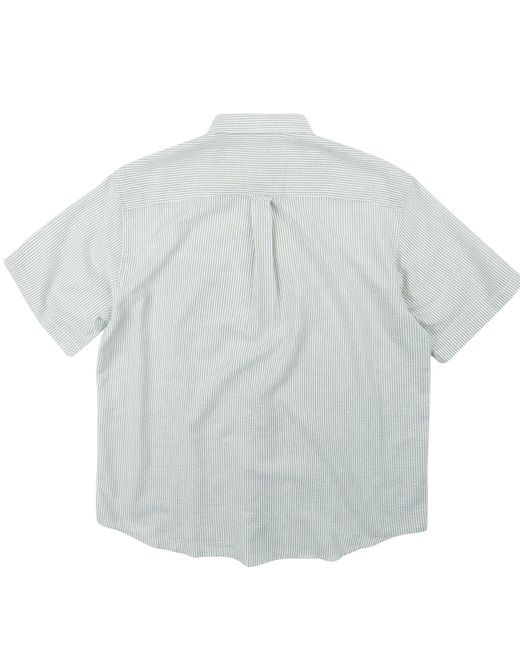 FRIZMWORKS Blue Og Stripe Seersucker Shirt for men