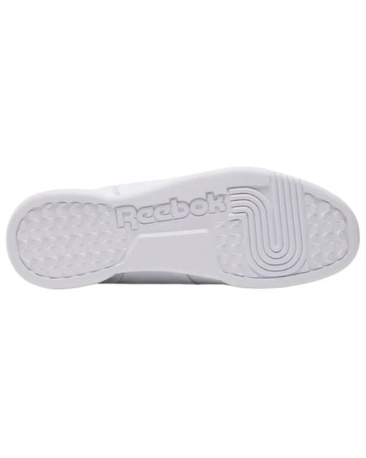 Reebok White Workout Plus Shoes for men