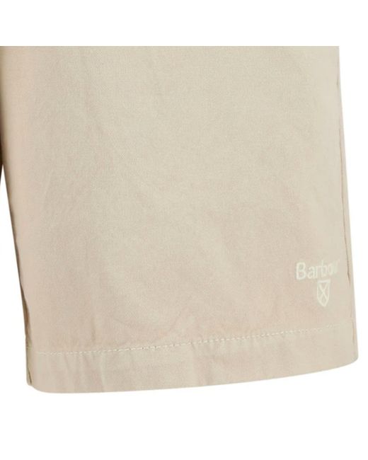 Barbour Natural Washed Oxford Relaxed Shorts for men