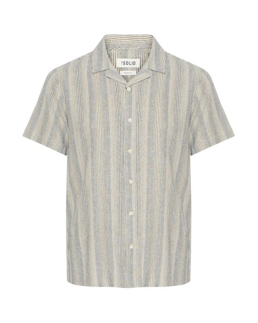 Solid Clothing Gray Solid Denmark Paick Shirt for men