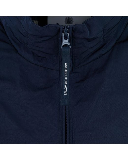 Aquascutum Blue Lamina Mock Neck Jacket for men