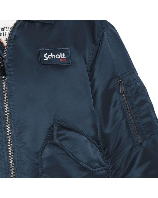 Schott Nyc Blue Cwu 90's Fit Bomber Jacket for men