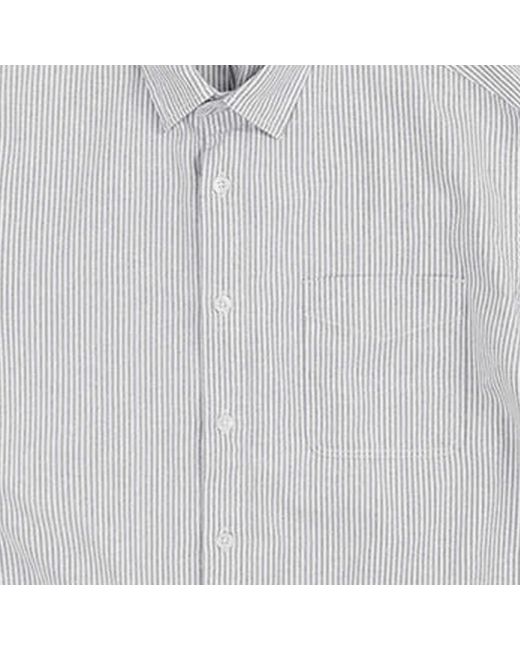 FRIZMWORKS Gray Og Striped Oxford Oversized Shirt for men
