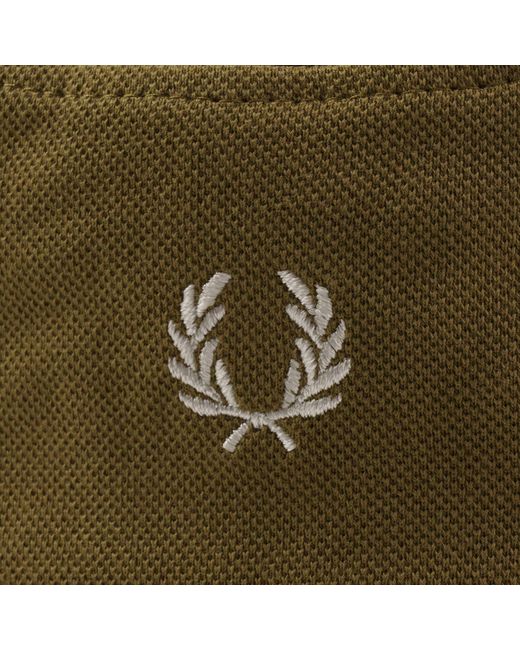 Fred Perry Green Classic Pique Bucket Hat for men