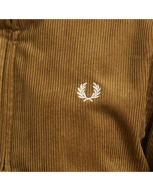 Fred Perry Green Corduroy Brentham Jacket for men