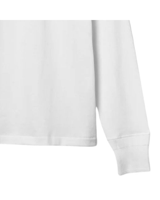 Merz B. Schwanen White 2M06 Vintage Machine Refined Classic Fit Long Sleeve Henley for men