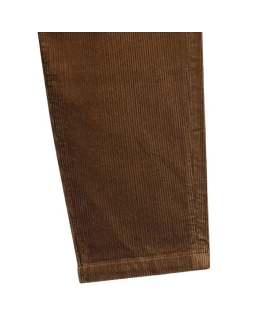 Barbour Brown Leonard Oversized Cord Cargo Trousers for men